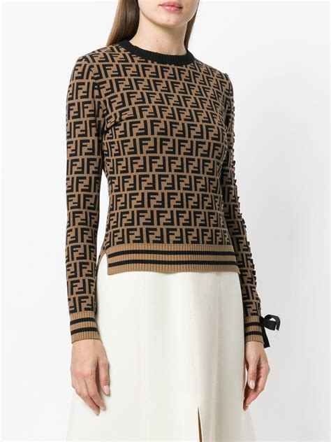 black fendi sweater womens|fendi jumper women's sale.